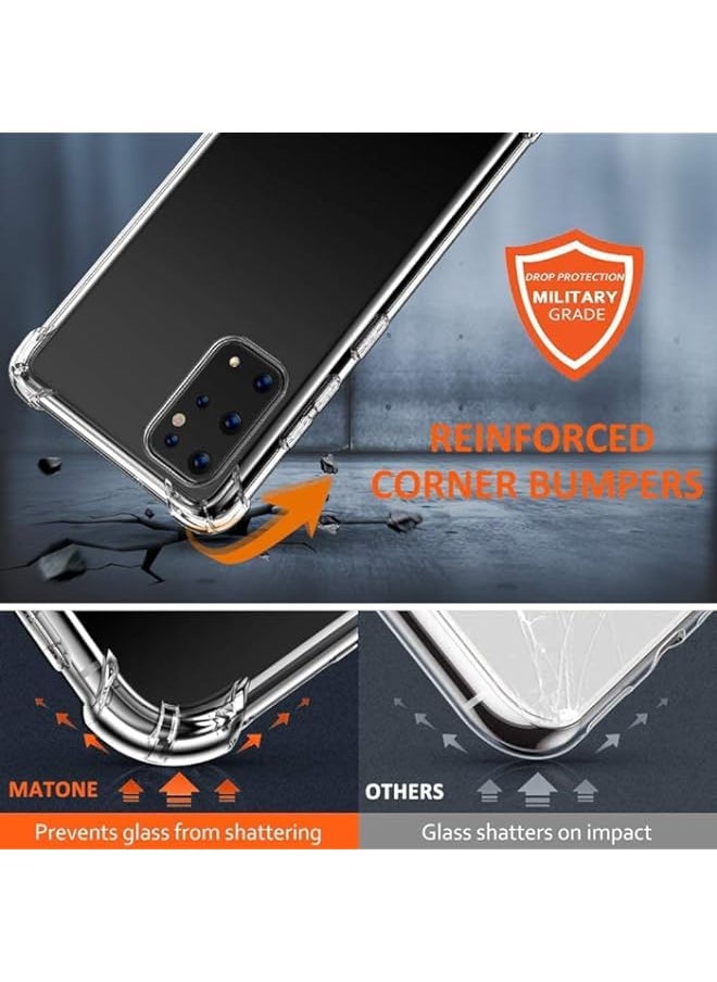 Zege for Samsung Galaxy S20 clear silicone case soft TPU transparent clear anti scratch cover with reinforced shockproof bumper edge to edge corner protection for Samsung Galaxy S20