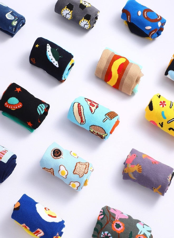 Vabean 36 Pairs Funny Men's Dress Socks Men's Novelty Crew Socks Cotton Dress Bulk Colorful Dress Set for Women Men(Abstract Pattern) - Image 2