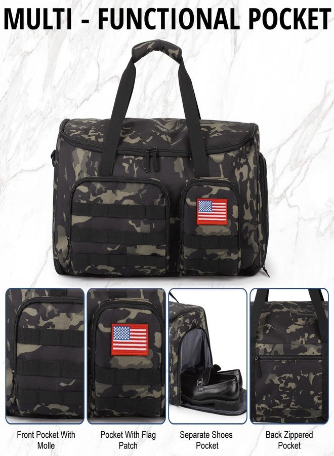 ATRIPACK 3-in-1 Tactical Garment Bag For Men 55L Large Capacity Convertible Duffle Bag Travel Hanging Suit Bags With Shoes Compartment Multi-Functional Weekend Bags For Daily Traveling Workout Business Trip - Image 3