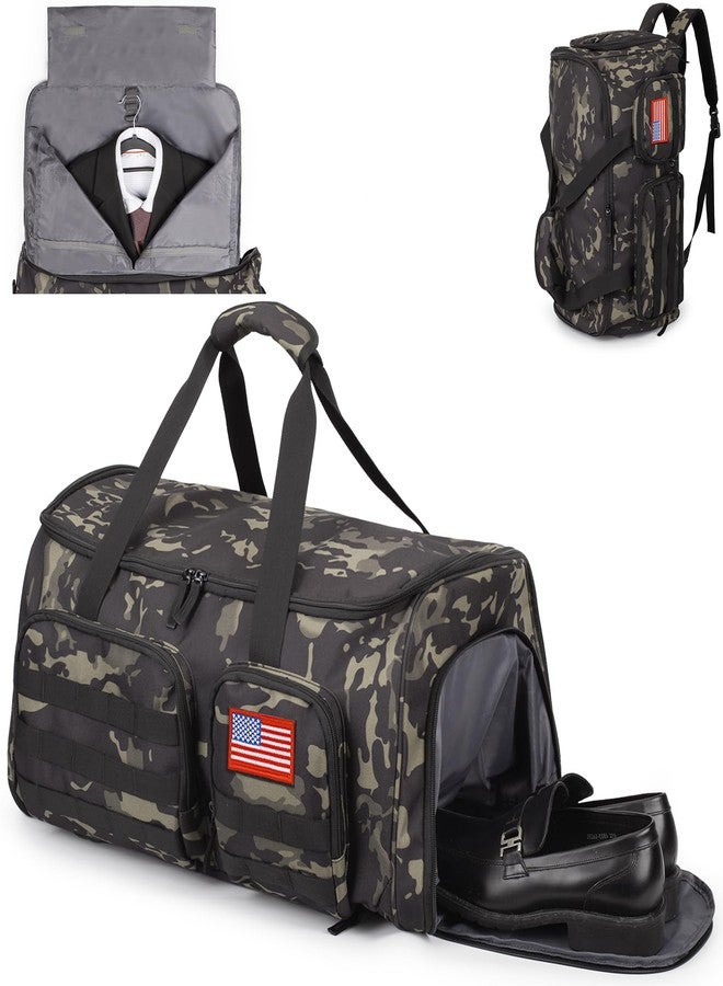 ATRIPACK 3-in-1 Tactical Garment Bag For Men 55L Large Capacity Convertible Duffle Bag Travel Hanging Suit Bags With Shoes Compartment Multi-Functional Weekend Bags For Daily Traveling Workout Business Trip - Image 1