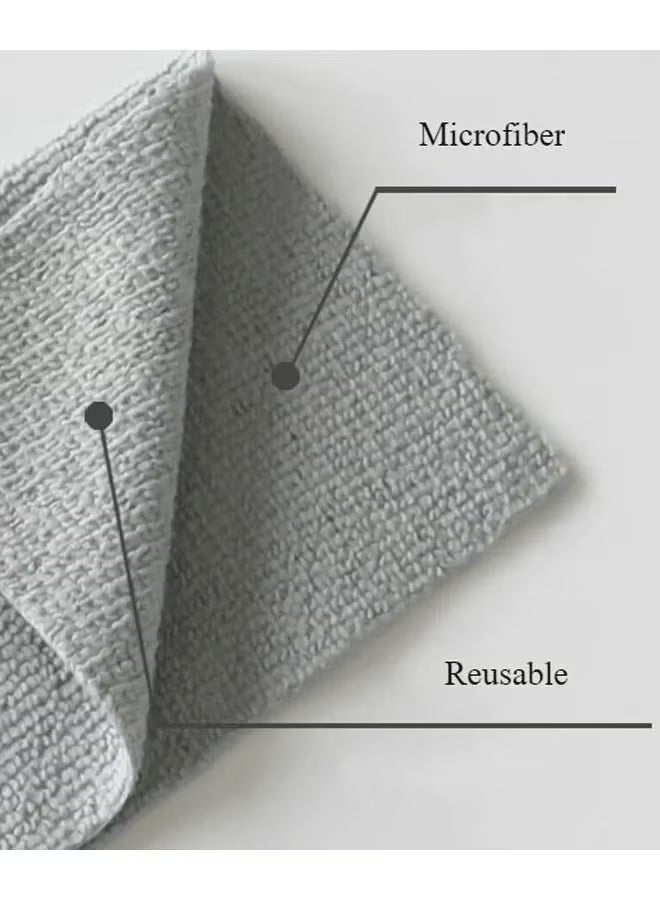Microfiber Cleaning Cloth, 20 Pack Cleaning Towels Cleaning Rags, Lint-Free, Scratch & Lint Free，Ultra Absorbent Reusable Paper Towels for Home, Kitchen, Car, Garage or Shop, Microfiber Rags, 20 x 20 cm, Grey - Image 4