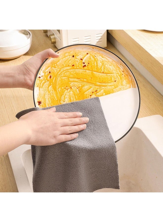 Microfiber Cleaning Cloth, 20 Pack Cleaning Towels Cleaning Rags, Lint-Free, Scratch & Lint Free，Ultra Absorbent Reusable Paper Towels for Home, Kitchen, Car, Garage or Shop, Microfiber Rags, 20 x 20 cm, Grey - Image 2