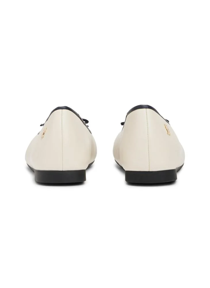 TOMMY HILFIGER Toe Cap Leather Ballerina