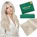 Easyouth Clip in Hair Extensions Human Hair Blonde Clip in Hair Extensions Human Hair White Blonde Real Hair Extension Clips in Ease of Use 16 Inch 120G 7Pcs - Image 2