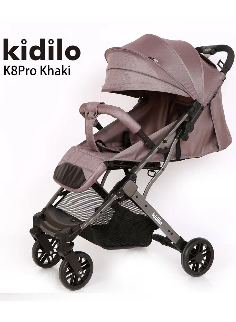 Kidilo عربة أطفال - عربة خفيفة الوزن ومريحة وقابلة للطي للأطفال والرضع | معدات سفر مثالية للأطفال، عربة مظلة - Image 1