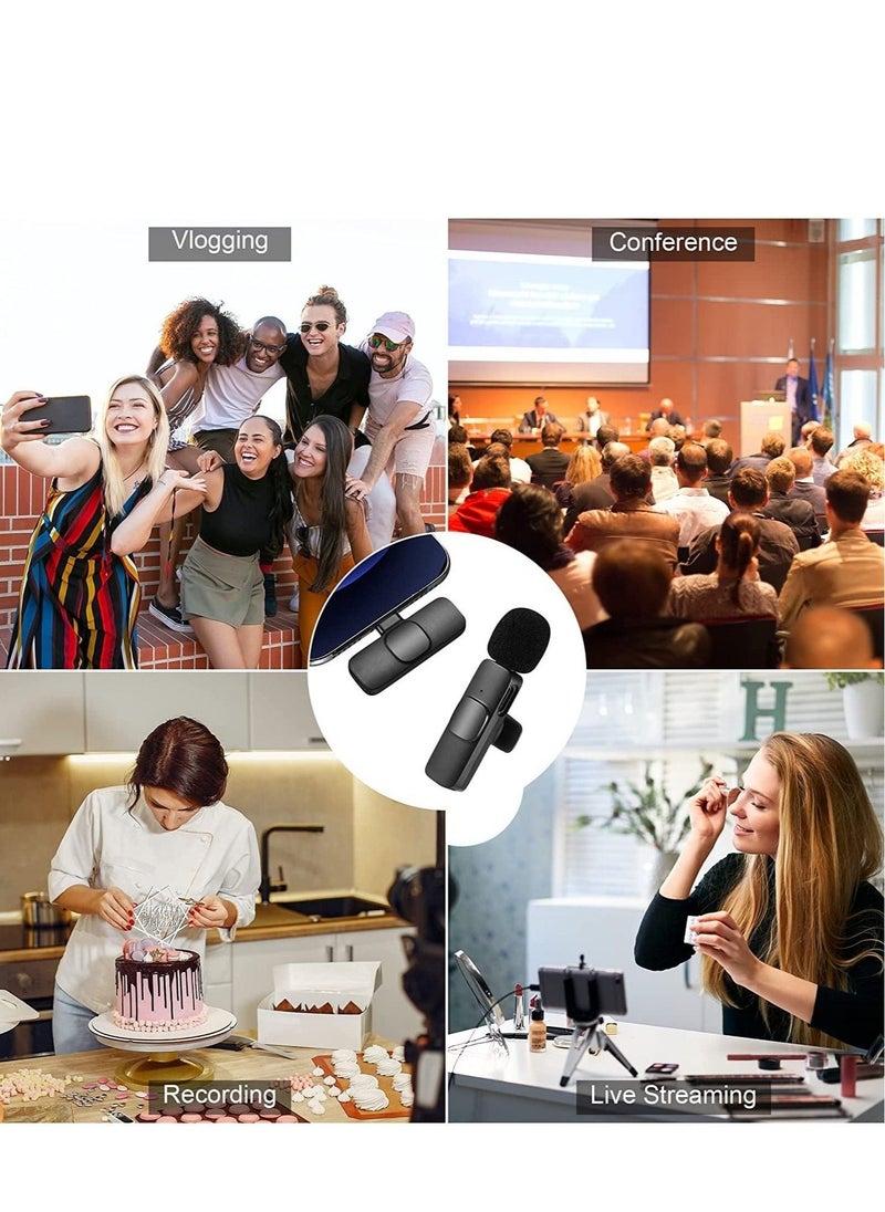 JAJEEK Wireless Lavalier Microphone for Type-C Phone, Plug-Play Wireless Mic with 2 Microphone for USB-C Android Phone Video Recording, Interview, Vlog, Auto Sync and Noise Reduction - Image 5