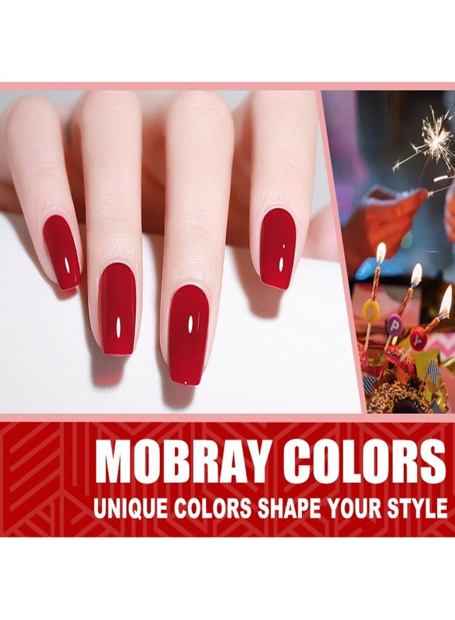 Mobray Gel Nail Polish Set -6 Colors Christmas Glitter Red Green White Gold Nail Gel Polish Kit New Year Decorations Soak Off DIY Nail Art Manicure LED Christmas Gift for Women - Image 3