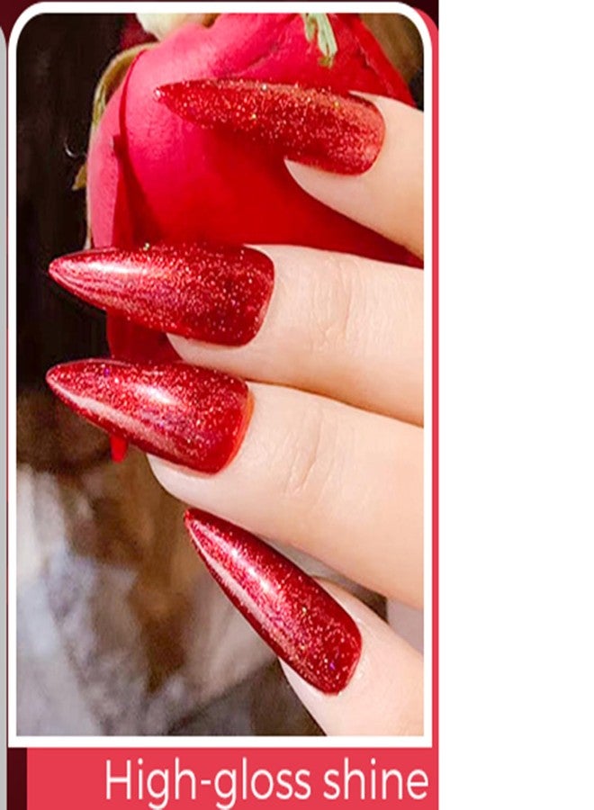 Mobray Gel Nail Polish Set -6 Colors Christmas Glitter Red Green White Gold Nail Gel Polish Kit New Year Decorations Soak Off DIY Nail Art Manicure LED Christmas Gift for Women - Image 5