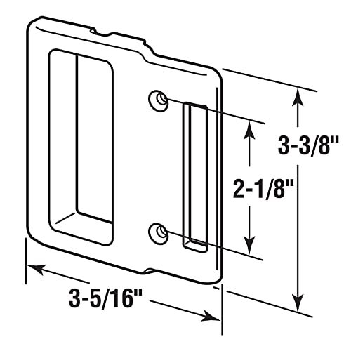 Prime-Line A 208 White Sliding Screen Door Pull, fits Andersen (Single Pack) - Image 2