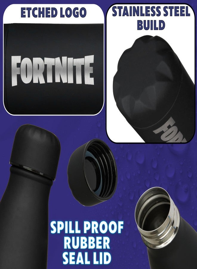 Fortnite Stainless Steel Water Bottle, 20oz, Leak-Proof Matte Finish Waterbottle for Travel, Sports, Gamer Drink Container, Gaming Gifts for Him - Image 4