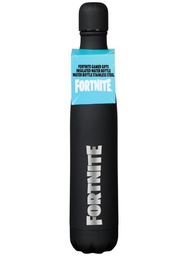 Fortnite Stainless Steel Water Bottle, 20oz, Leak-Proof Matte Finish Waterbottle for Travel, Sports, Gamer Drink Container, Gaming Gifts for Him - Image 1