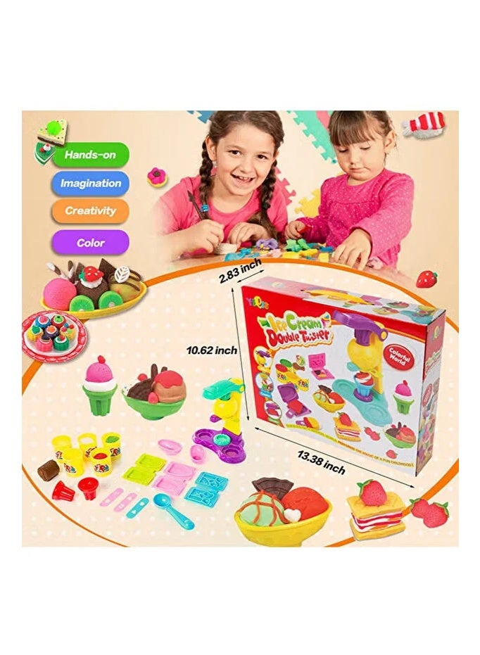 YiQis Ice Cream Double Twister, Ice Cream Play Set for Kids - Image 5