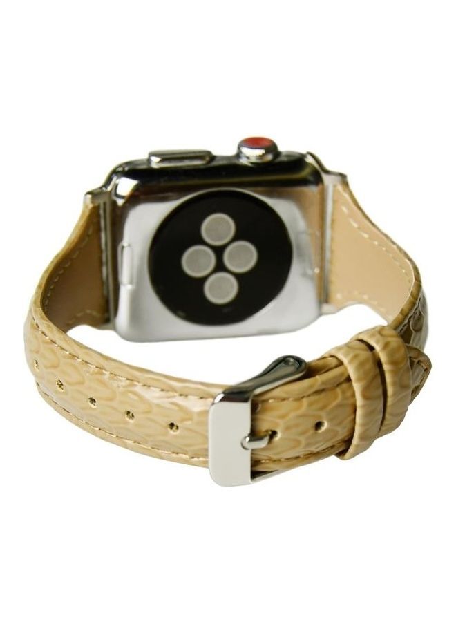 NIBEMINENT Snake Texture Waist Replacement Watchband Khaki - Image 4