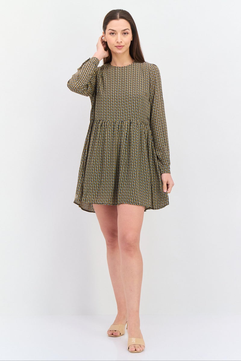 Pepe Jeans Women Floral Print Mini Dress, Black Combo - Image 4