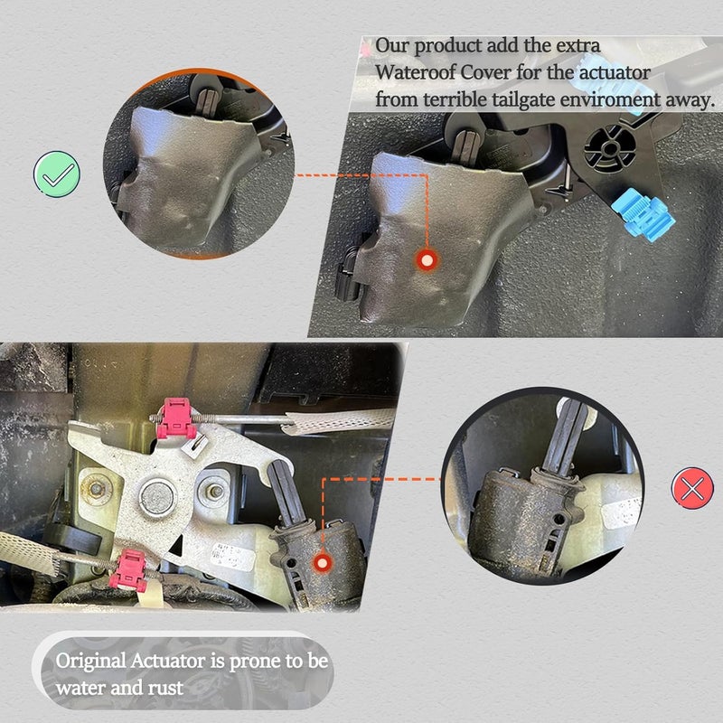 unikpas محرك قفل الباب الخلفي الكهربائي Unikpas لسيارات فورد F150 وF250 وF350 سوبر ديوتي 2017-2020 - Image 3