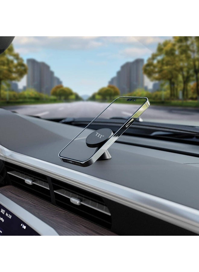 تي اي تي حامل هاتف مغناطيسي للوحة قيادة السيارة - دوران 360 درجة، حامل مغناطيسي معدني قوي، تصميم مضغوط، قبضة آمنة للهواتف الذكية وأجهزة تحديد المواقع العالمية (GPS) - TM049 - Image 5
