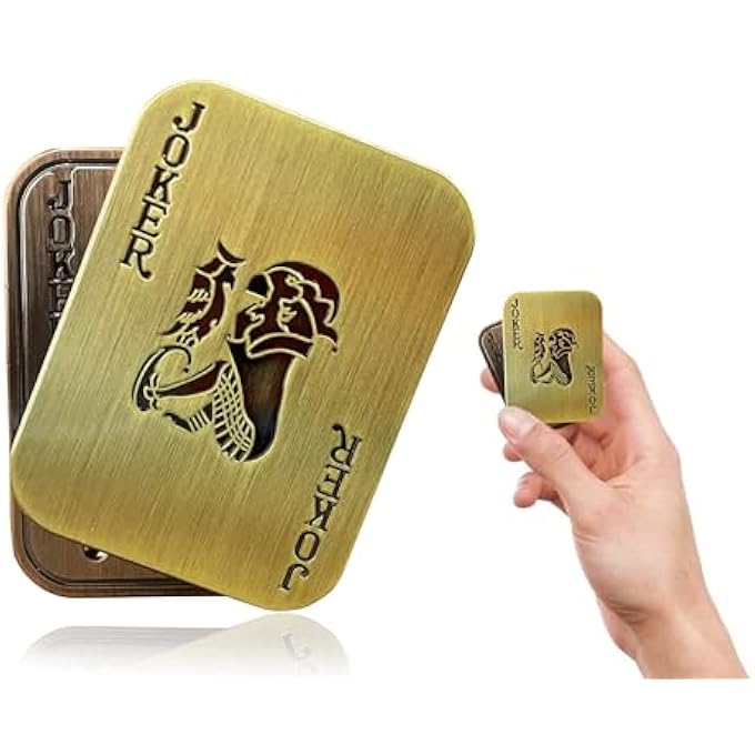 Makingtec Magnetic Fidget Slider - Adult Toys Metal Poker Push Card Stress Relief Toy Office Desk Edc Casual (Joker) - Image 1