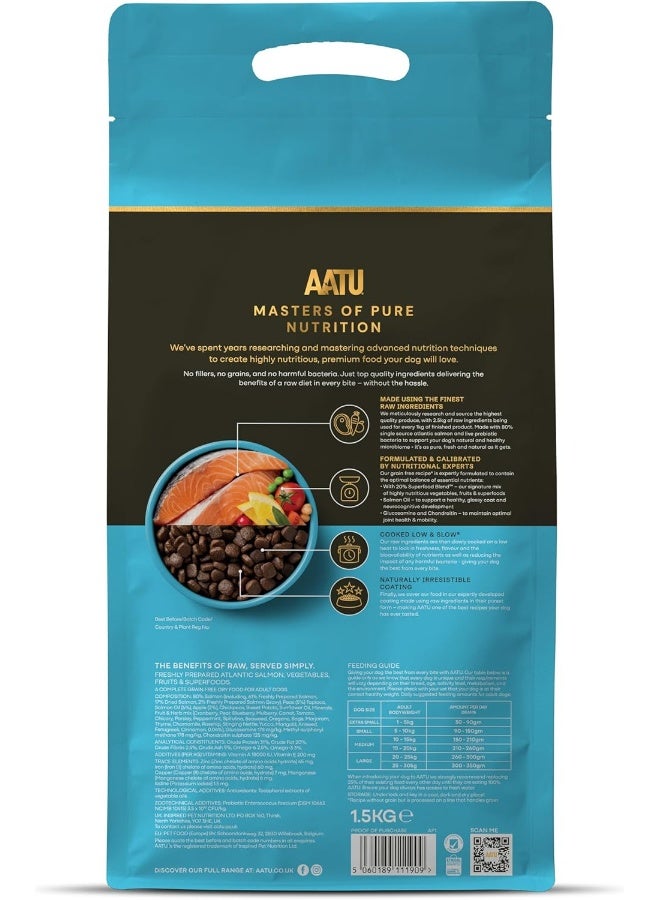 AATU 80/20 Complete Dry Dog Food, Salmon 1.5kg - Dry Food Alternative to Raw Feeding, High Protein. No Nasties, No Fillers. - Image 3