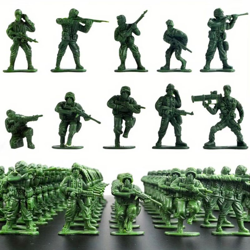16pcs Sand Color Plastic Soldier Figurine 1.97inch Army Operation Doll Model Military Sand Table Exercise Miniature Scene Props Desktop Decoration Creative Birthday Gift Collection - Image 5