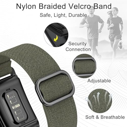 Tech Trendz TechTrendz Solo Loop Replacement Strap For Whoop 4.0, Adjustable soft sport Naylon Elestic Bands, Durable Sleep,Wearable Halth,Fitness & Activity Tracker (Device Not Included) (Army Green) - Image 2