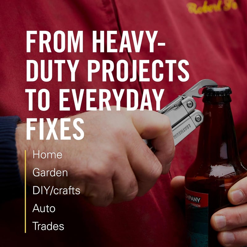 LEATHERMAN Surge Heavy Duty Multitool with Premium Replaceable Wire Cutters and Spring-Action Scissors - Stainless Steel with Premium Nylon Sheath - Image 4