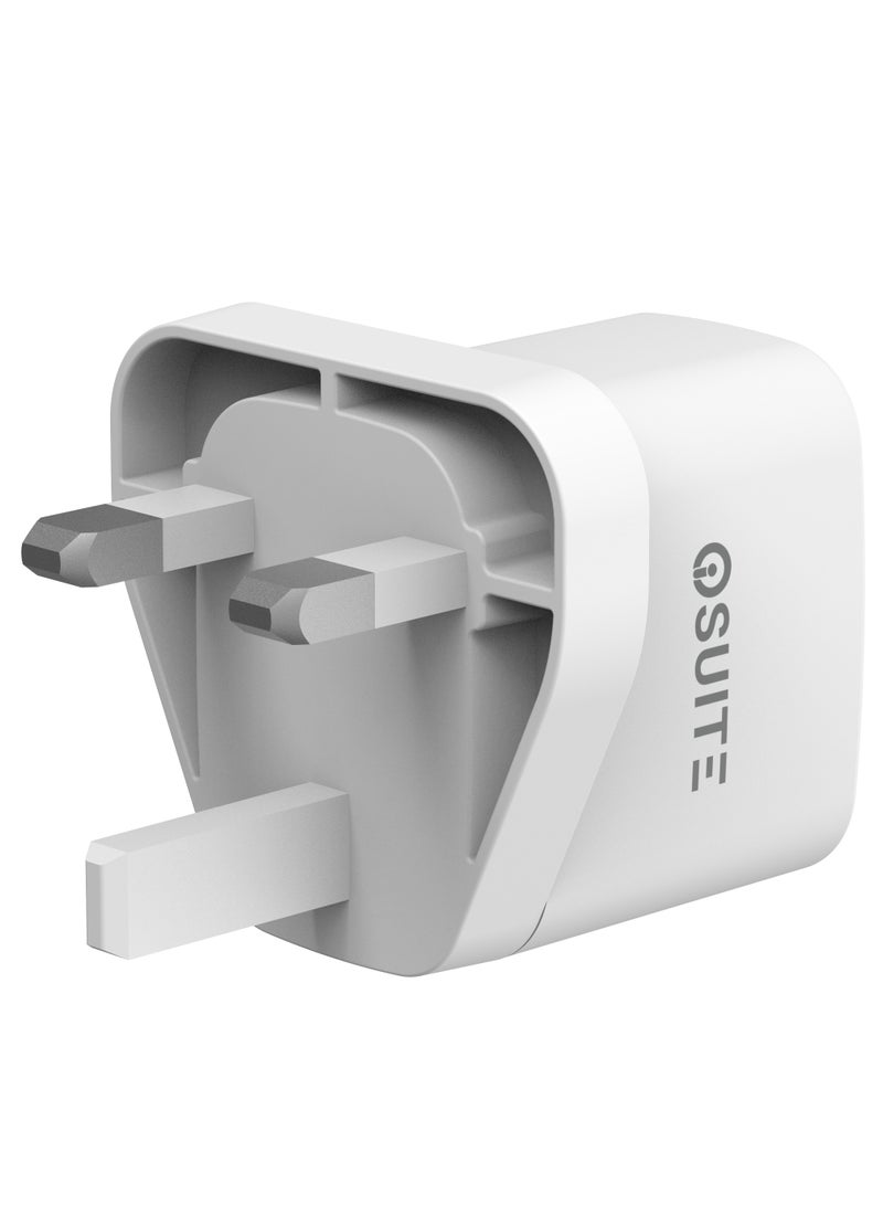 iOsuite 35W GaN Fast Wall Charger with USB-C PD u0026 USB-A QC, Dual Port Home Power Adapter Compatible with iPhone 16/15, iPad, Samsung Galaxy, Pixel u0026 Android Devices – RY-U35D-AC - Image 2