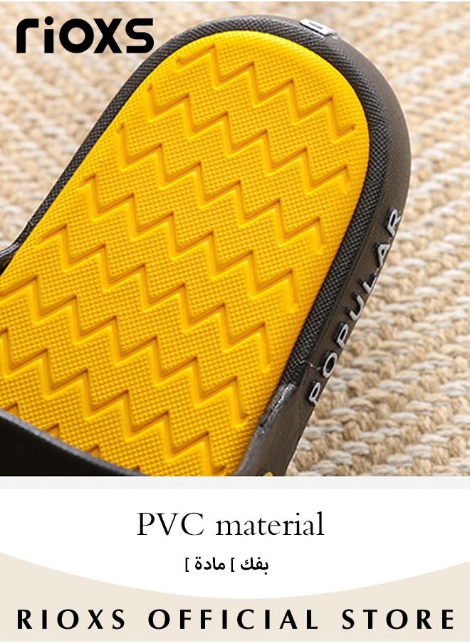 RIOXS - Unisex Slippers, Anti-Slip Shower Slippers, Soft Sole Bath Slippers, Comfortable Lightweight Flat Slippers, House Slides, Flat Slippers For Beach, Bathroom, Indoor and Outdoor Use - Image 1