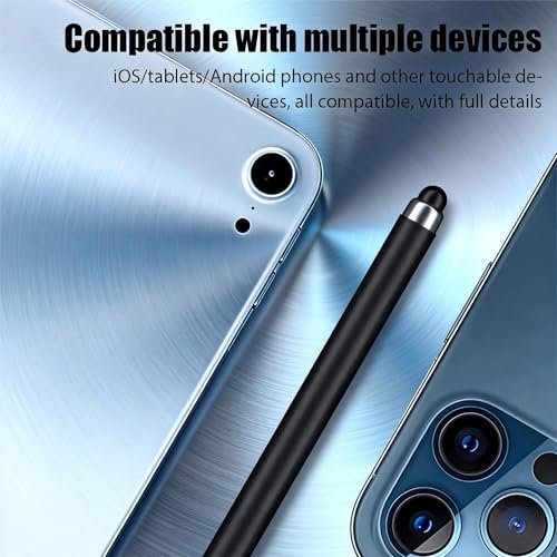 Rgar 4pcs Stylus+6 Silicone Pen Clip,Pencil Holder for iPhone/ipad iOS/Android 15/14 Table,Compatible with Samsung A11+/A11/A9/A8/Fire Max 11/10/8 All Capacitive Touch Screen (colors4+6Pen Holder) - Image 4