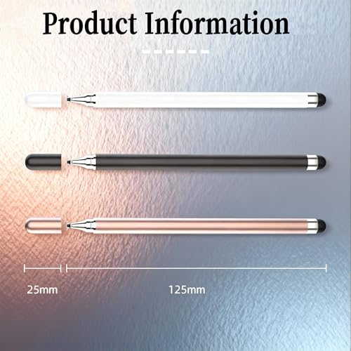 Rgar 4pcs Stylus+6 Silicone Pen Clip,Pencil Holder for iPhone/ipad iOS/Android 15/14 Table,Compatible with Samsung A11+/A11/A9/A8/Fire Max 11/10/8 All Capacitive Touch Screen (colors4+6Pen Holder) - Image 2