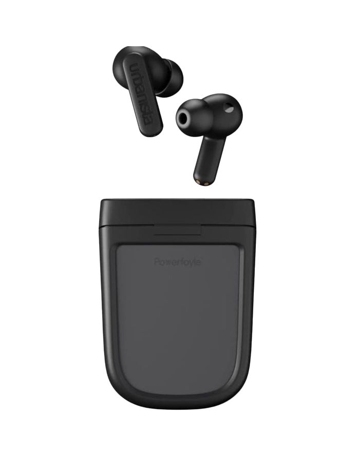 Phoenix Solar Powered Hybrid Active Noise Cancelling Wireless Earbuds With Infinite Playtime Bluetooth Multipoint In Ear Self Charging Case Midnight Black