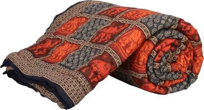 SAMRADHI Traditional Famous Jaipuri Beautiful Floral Print in Multi Colour Jaipuri Rajai/Razai/Quilt Double/Double Bed Quilt/Comforter/AC Quilt/AC Comforter - Image 1