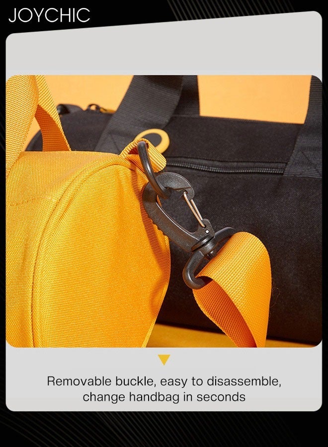 Joychic حقيبة رياضية خفيفة الوزن وعملية مقاومة للماء لتخزين الملابس للسفر، حقيبة رياضية مقاومة للاهتراء للنساء والرجال، للرقص والسباحة واليوغا واللياقة البدنية، باللون الأصفر، حجم كبير - Image 3