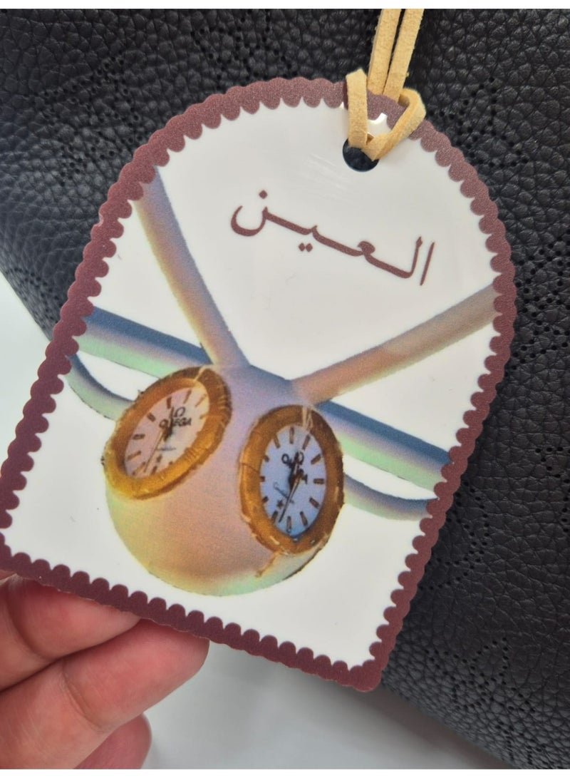 Passion District Bag hanging charm made of acrylic with Omega clock  design in alain city - Image 1