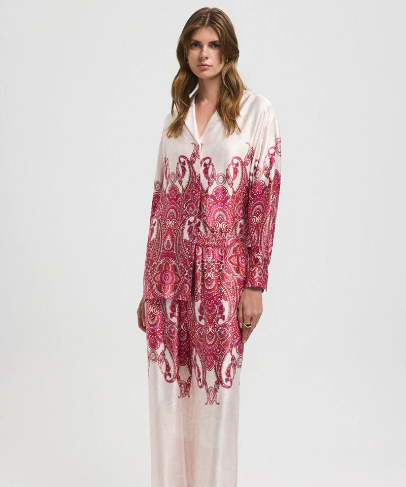 ابيكول Printed Viscose Trousers