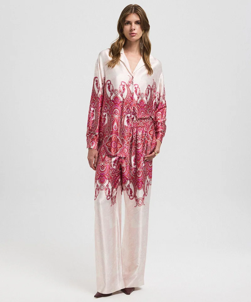 ابيكول Printed Viscose Trousers