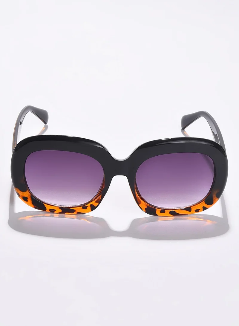 صوص هاوت نظارة شمسية Wayfarer سوداء بعدسات بنفسجية