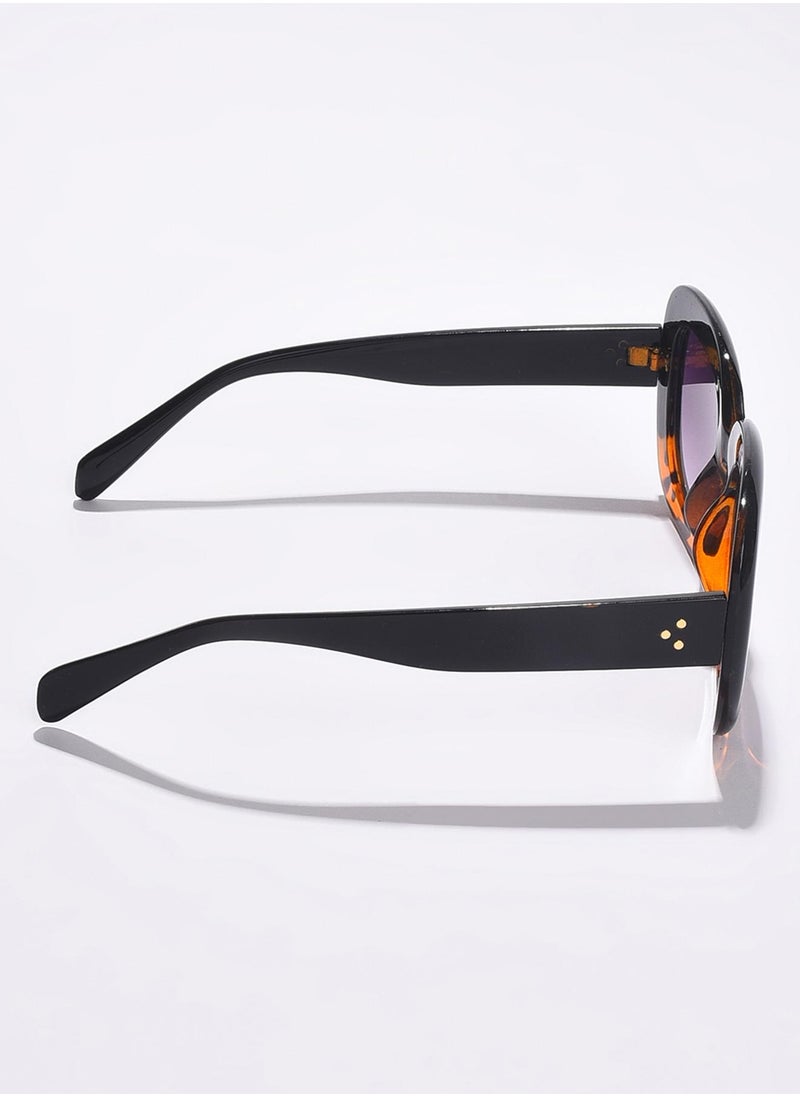 Haute Sauce Purple Lens Black Wayfarer Sunglasses  - Image 5