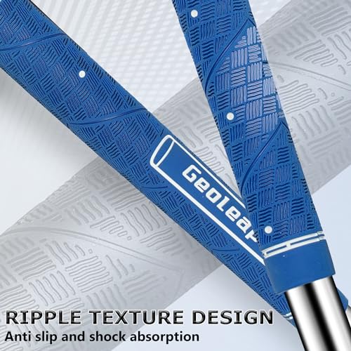 Geoleap Golf Grip Set of 13- Grips with 15 Tapes and Grips with All Repair Kits for Choice,Memory Point assists Hand Placement,Premium Rubber Golf club Grips with Corrugated Textured Control - Image 2