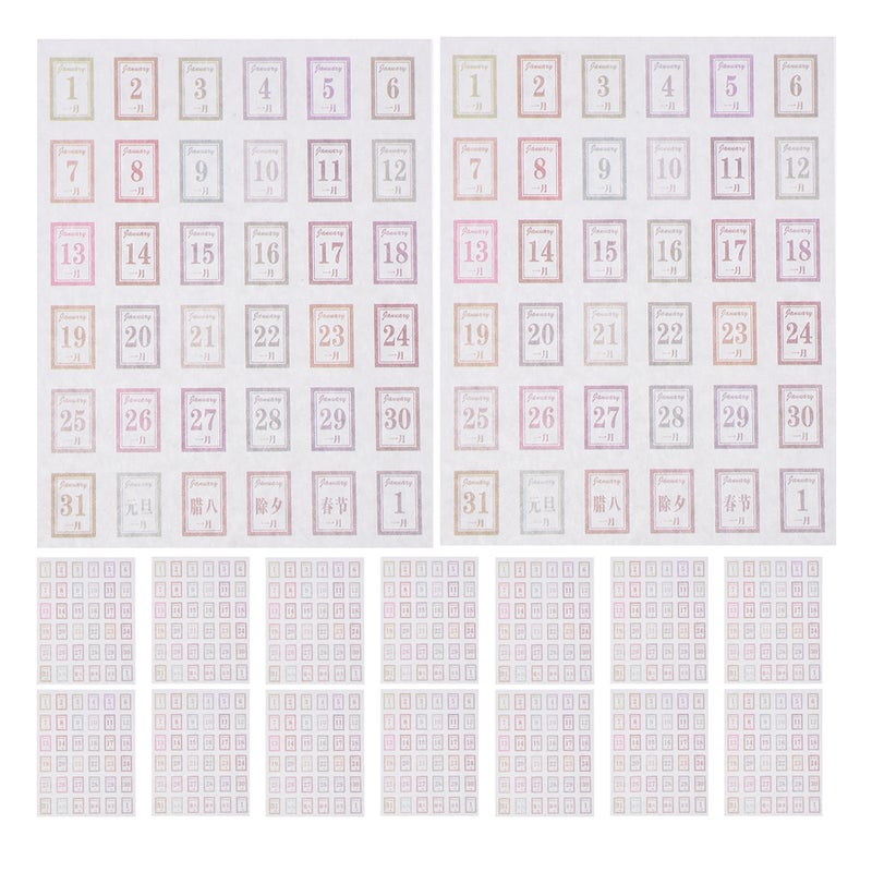 Monthly Planner Tabs, Adhesive Notebooks for Daily Calendar Stickers, Journal Labels - Image 1