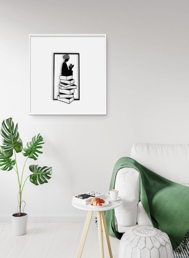WEHUKOR Book, Novel,Library Metal Wall Hanging Arts Home Decor, Durable, good ambience Metal Wall Art For Bedroom,Living Room,Drawing room,Hotel,Office,Home Garden (23 inch x 16 inch, Black) - Image 5