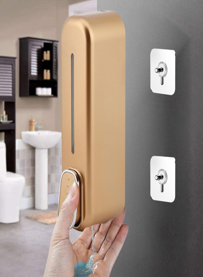 RFV1 Premium Self-Adhesive (no Drill) ABS Cylindrical Soap Dispenser, Leak-Free, for Hand Wash,Shampoo, Gel Dispenser for Bathroom/Basin/Kitchen with Magic Sticker and Screw Set (Rose Gold) (1) - Image 1