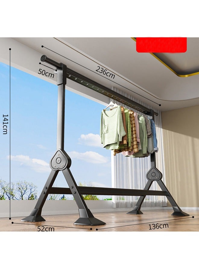 إن كي أكس حامل ملابس، شبكة تجفيف تلسكوبية أحادية القطب بطول 2.36 متر - Image 2