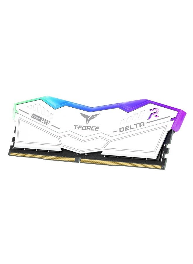 تيم غروب رامات قيمنق  Team Group DELTA RGB DDR5 DESKTOP MEMORY WHITE 32GB(2x16GB) 6000MHz CL38 - Image 2