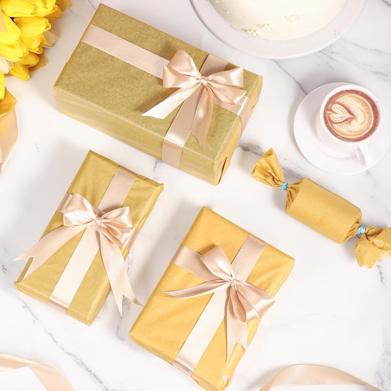 Woric 160 Sheets Gold Tissue Paper for Gift Bags - 20 x 14 Inches - Ideal for Graduation, Weddings, and Birthday Party Decorations - Image 4