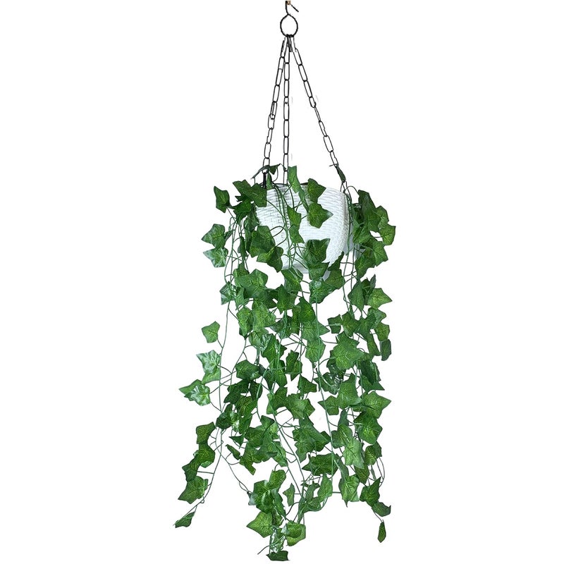 Tdas Artificial Plants With Pot Leaves Hanging Ivy Garlands Plant Greenery Vine Creeper Home Decor Door Wall Balcony Decoration Party Festival Craft Design2 Plastic - Image 1