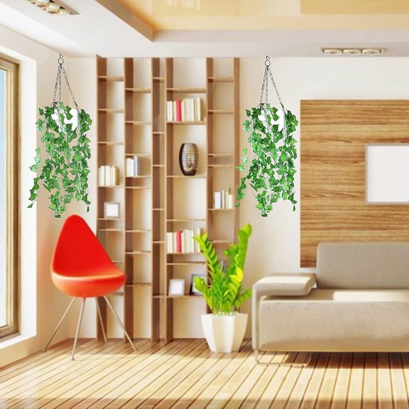 Tdas Artificial Plants With Pot Leaves Hanging Ivy Garlands Plant Greenery Vine Creeper Home Decor Door Wall Balcony Decoration Party Festival Craft Design2 Plastic - Image 3
