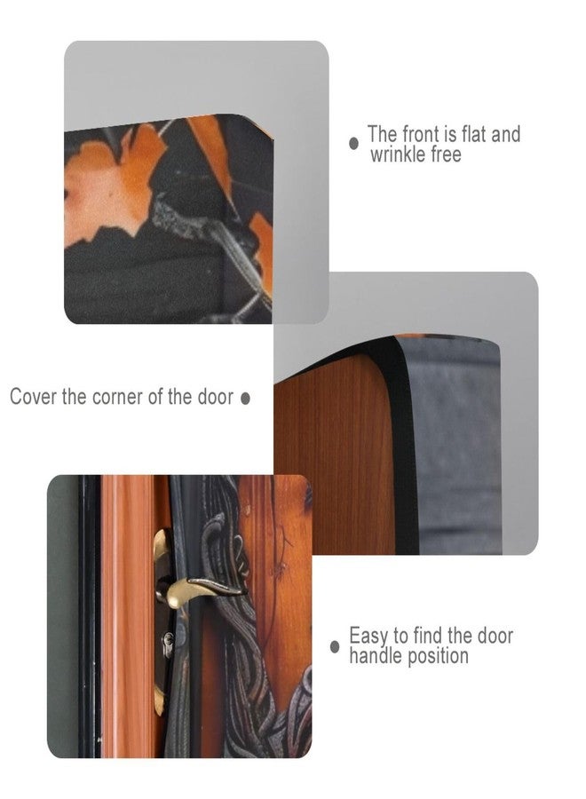 Burbuja Halloween Decoration - Stretch Fabric Backdrop Door Porch Covers for Home Party Holidays, 32x79 in - Image 4