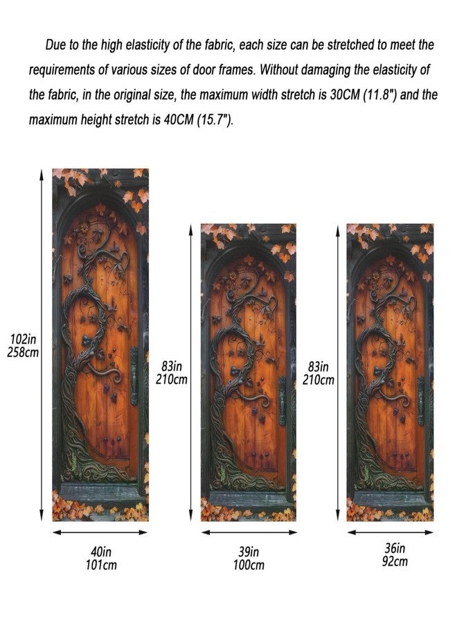 Burbuja Halloween Decoration - Stretch Fabric Backdrop Door Porch Covers for Home Party Holidays, 32x79 in - Image 3