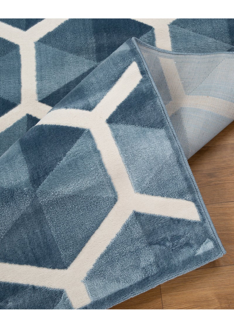 لوفت سجاد غرفة المعيشة على الطراز الحديث من كاستيلو، سجادات أرضية ناعمة، سجاد، وسائد أريكة غير قابلة للانزلاق، سجاد غرفة المعيشة قابل للغسل، مقاس 200 × 285 سم، أزرق-2-OT6-L - Image 3