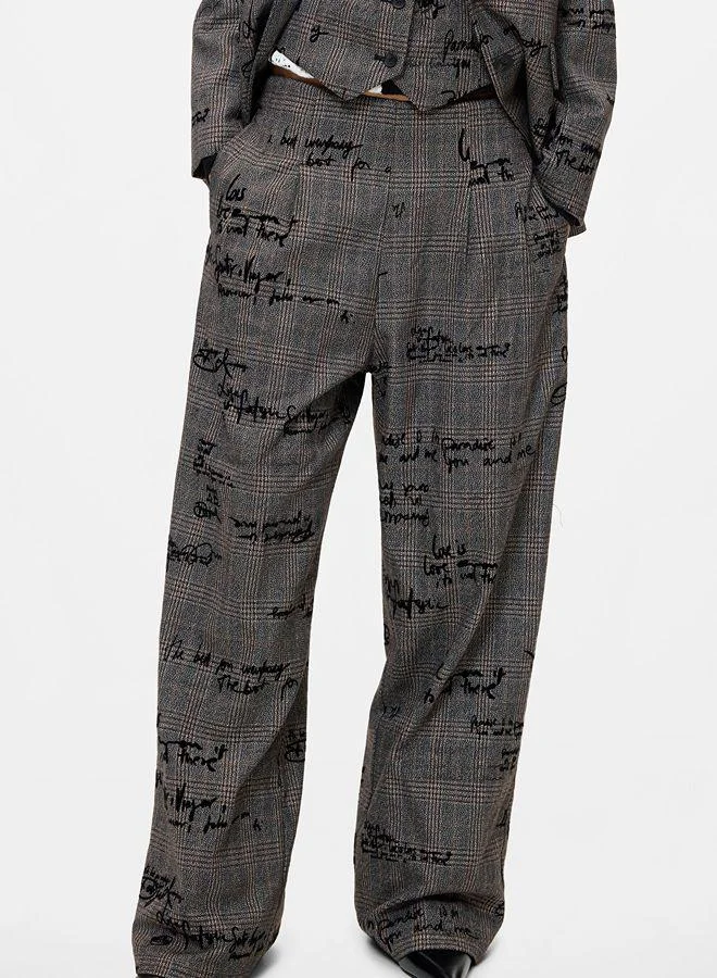 Desigual Long Checked Trousers